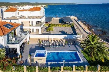 Beachfront Family Villa with Pool in Sukošan