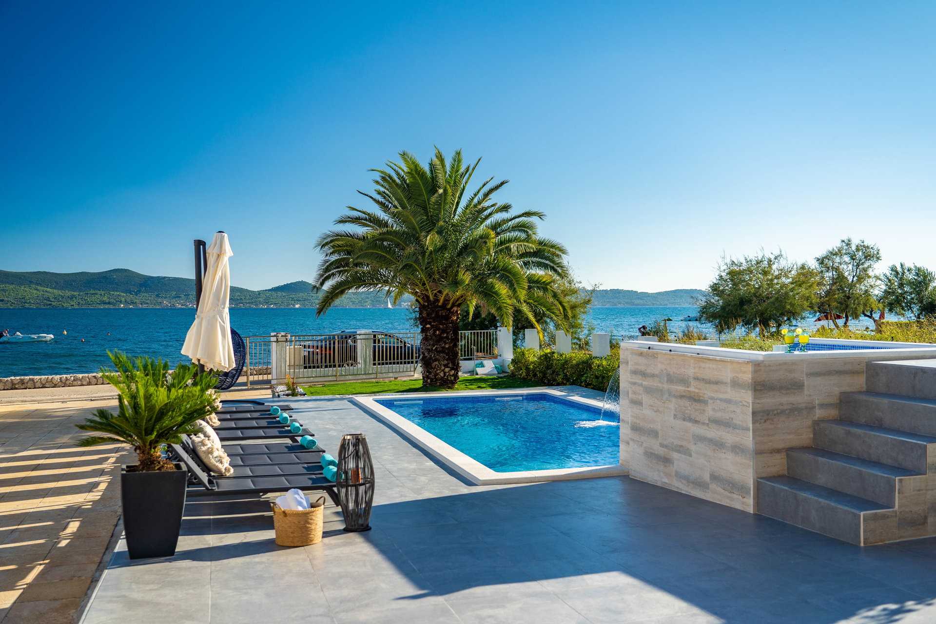 Image of Beachfront Villa Blue Melody with Pool