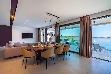 Contemporary Seaside Villa with Pool, Novigrad