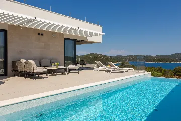 Modern Seaside Villa with Pool in Jezera