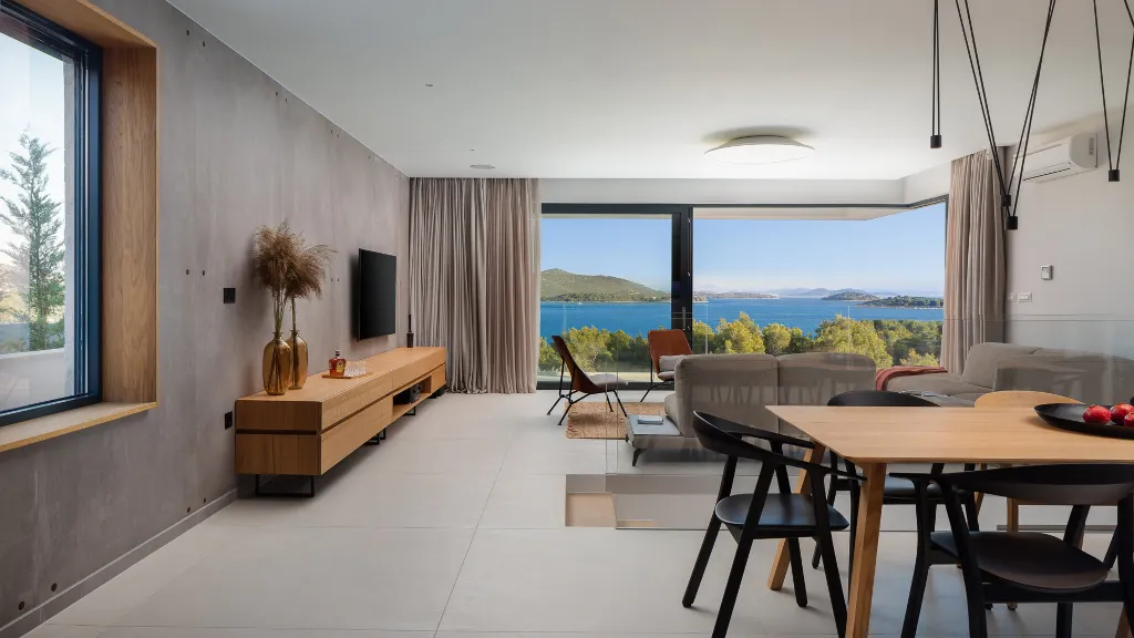 Modern Seaside Villa with Pool in Jezera