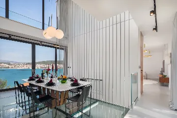 Modern Seaside Villa with Pool in Okrug Gornji