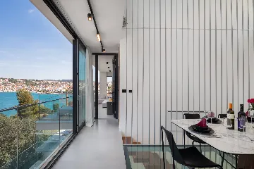 Modern Seaside Villa with Pool in Okrug Gornji