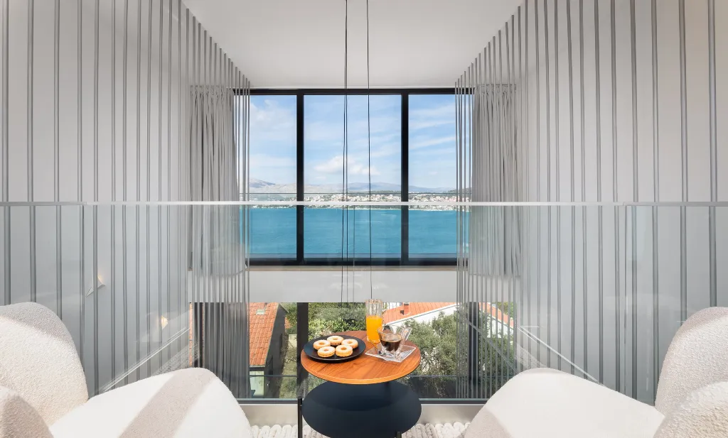 Modern Seaside Villa with Pool in Okrug Gornji