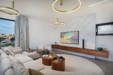 Modern Seaside Villa with Pool in Okrug Gornji