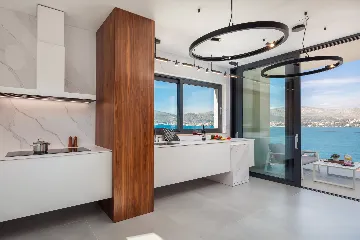 Modern Seaside Villa with Pool in Okrug Gornji