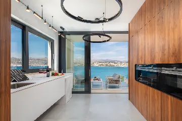 Modern Seaside Villa with Pool in Okrug Gornji