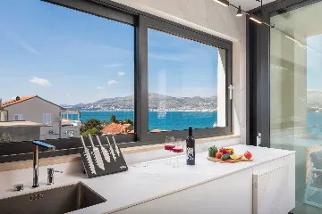 Modern Seaside Villa with Pool in Okrug Gornji