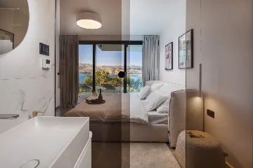 Modern Seaside Villa with Pool in Okrug Gornji