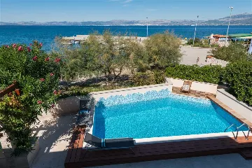 Beachfront Villa with Heated Pool in Mirca