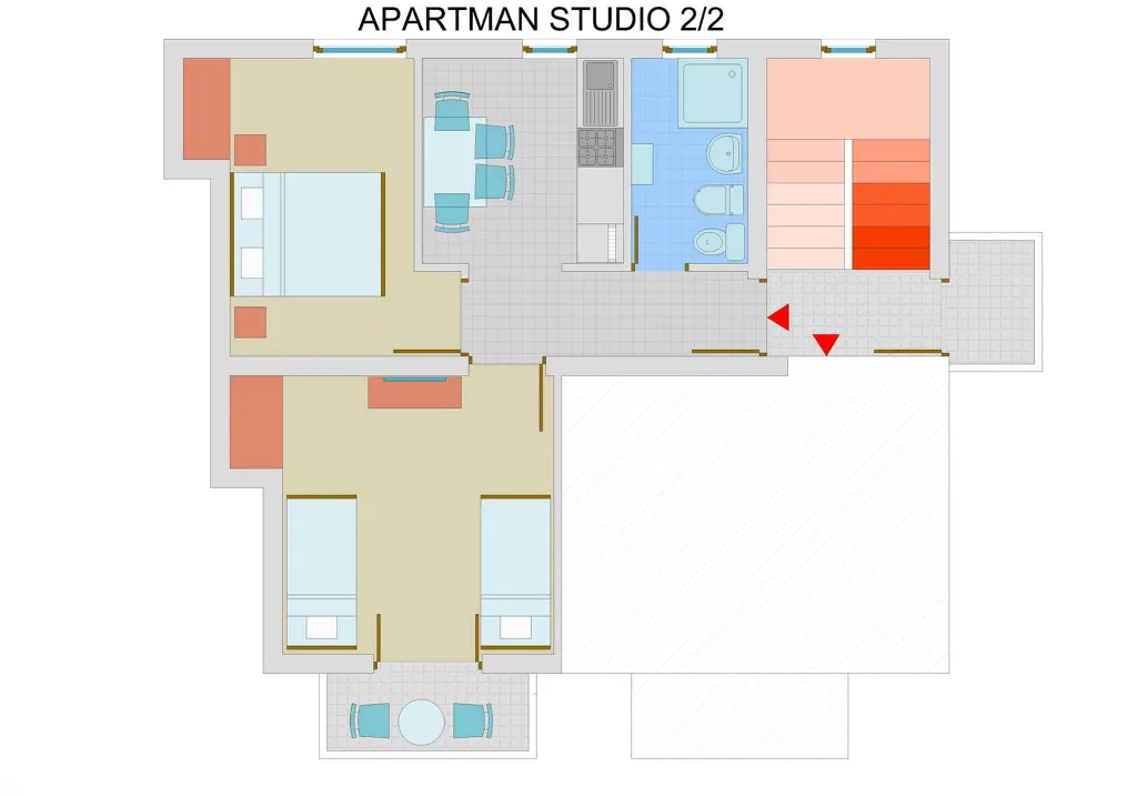 Apartments "J&R Babara" - Apartment with balcony for 4 people