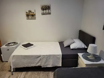 Room with Two Beds and Roof Window in Zagreb