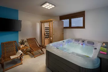 Pool, Jacuzzi & Sauna Villa in Vir (8–10)