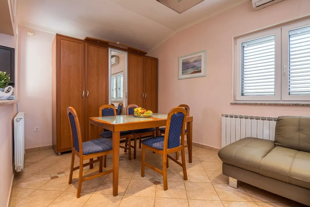 Beachfront Apartment in Vir with Sea-View Balcony