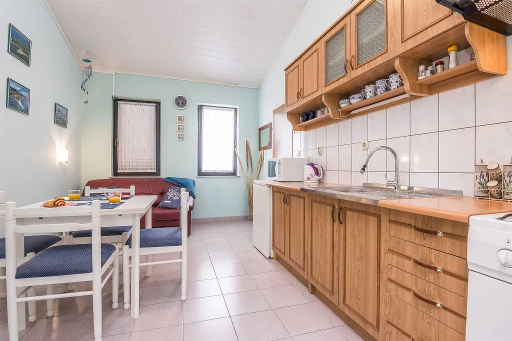Apartment in Vir for 2–3 Guests with Sea-View Balcony