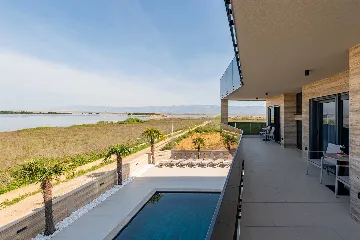 Privlaka Villa with Heated Pool & Sea Views