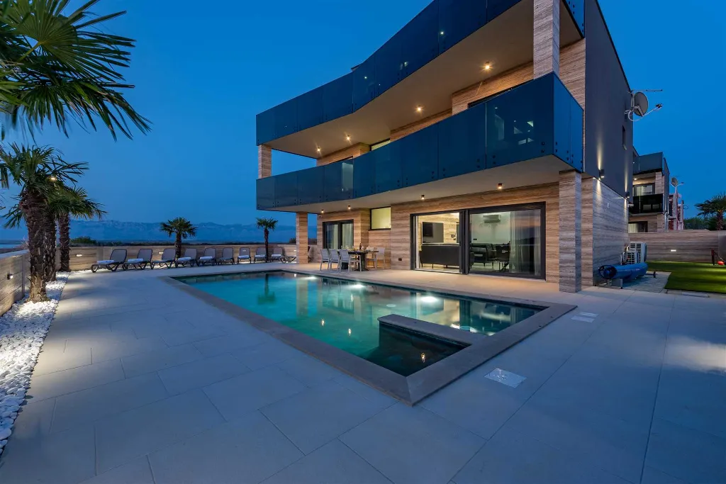 Privlaka Villa with Heated Pool & Sea Views