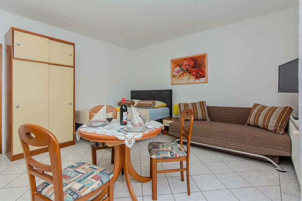 Studio Apartment with Terrace in Vir for 2-3 Guests