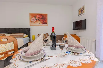 Studio Apartment with Terrace in Vir for 2-3 Guests