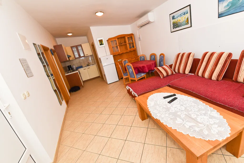Vir Apartment for 4-5 Guests with Sea View & 100 m Beach