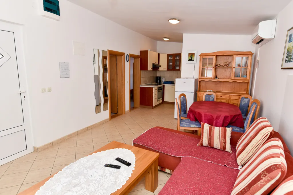 Vir Apartment for 4-5 Guests with Sea View & 100 m Beach