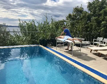 Beachside Villa with Pool in Novi Vinodolski