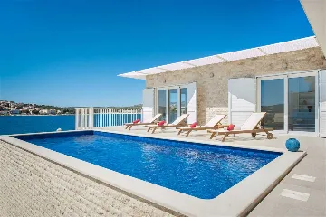 Rogoznica Villa with Heated Pool by the Sea