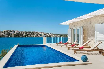 Rogoznica Villa with Heated Pool by the Sea