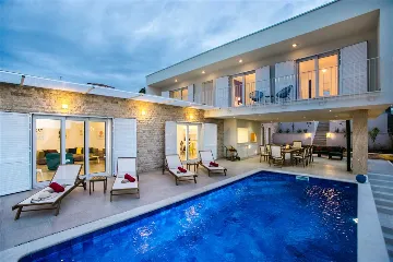 Rogoznica Villa with Heated Pool by the Sea