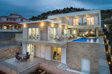 Rogoznica Villa with Heated Pool by the Sea