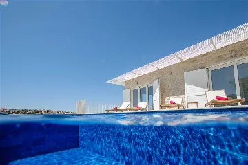 Rogoznica Villa with Heated Pool by the Sea