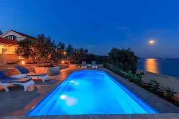 Villa with Pool and Beach Access in Okrug Gornji