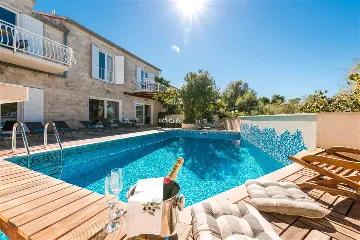Supetar Villa with Heated Pool Near Pebble Beach