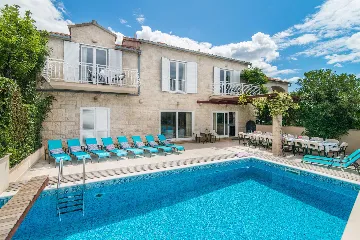 Supetar Villa with Heated Pool Near Pebble Beach