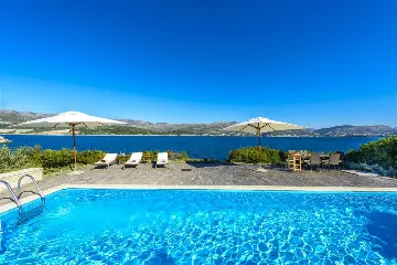 Villa with Outdoor Pool & Private Beach in Koločep