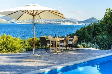 Villa with Outdoor Pool & Private Beach in Koločep