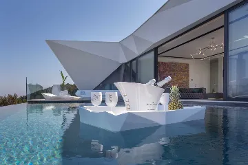 Villa with Two Infinity Pools for 10 in Žrnovo