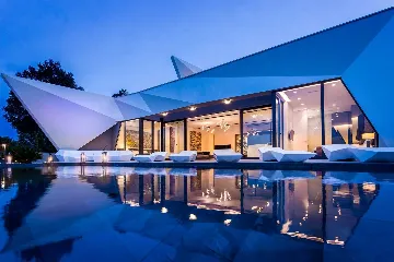 Villa with Two Infinity Pools for 10 in Žrnovo