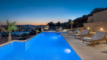 Okrug Gornji Villa for 10 with Infinity Pool