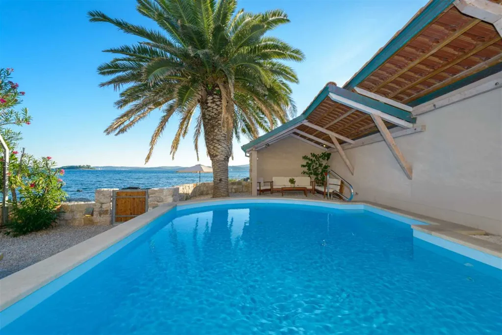 Seafront Villa with Saltwater Pool in Orebić