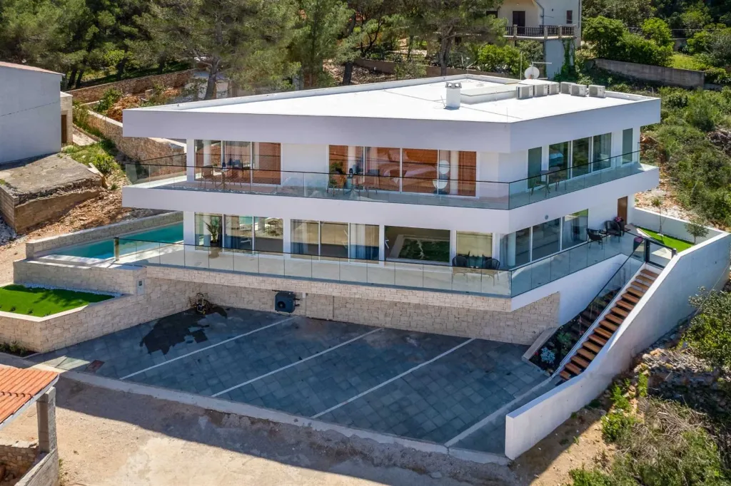 Modern Seaside Villa with Heated Pool in Hvar