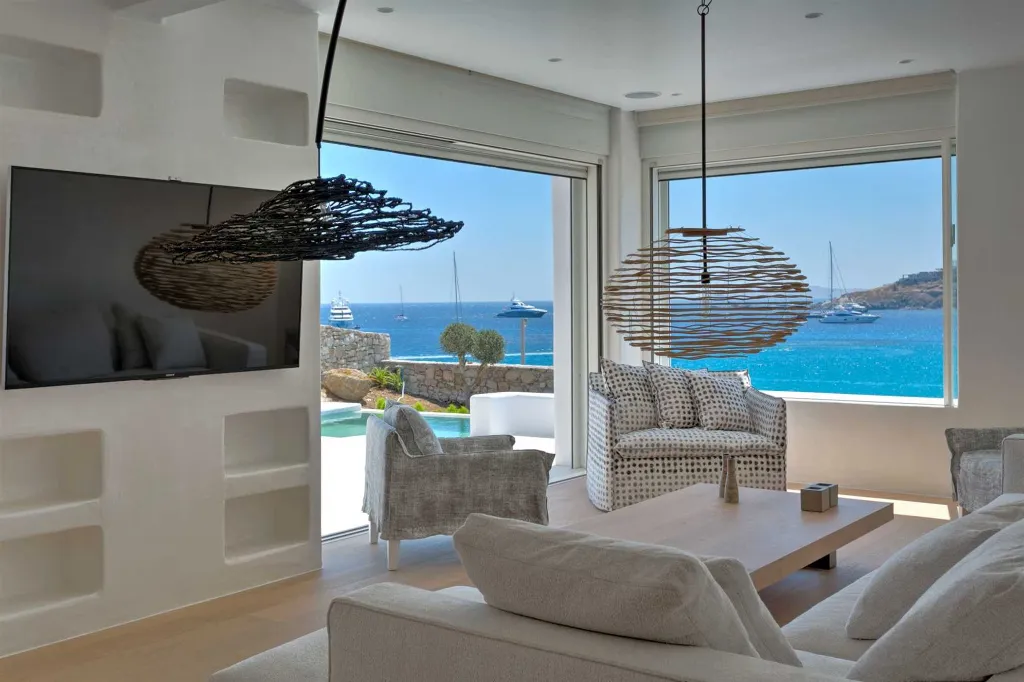 Seaside Six-Bedroom Villa with Private Pool, Mykonos