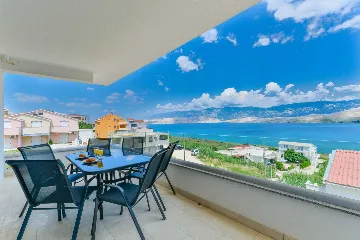 Apartment in Pag with Sea and Mountain Views