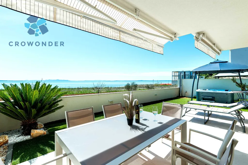 Privlaka Villa with Private Jacuzzi and Sea Views