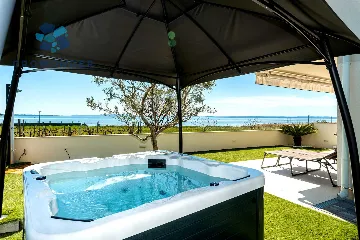 Privlaka Villa with Private Jacuzzi and Sea Views