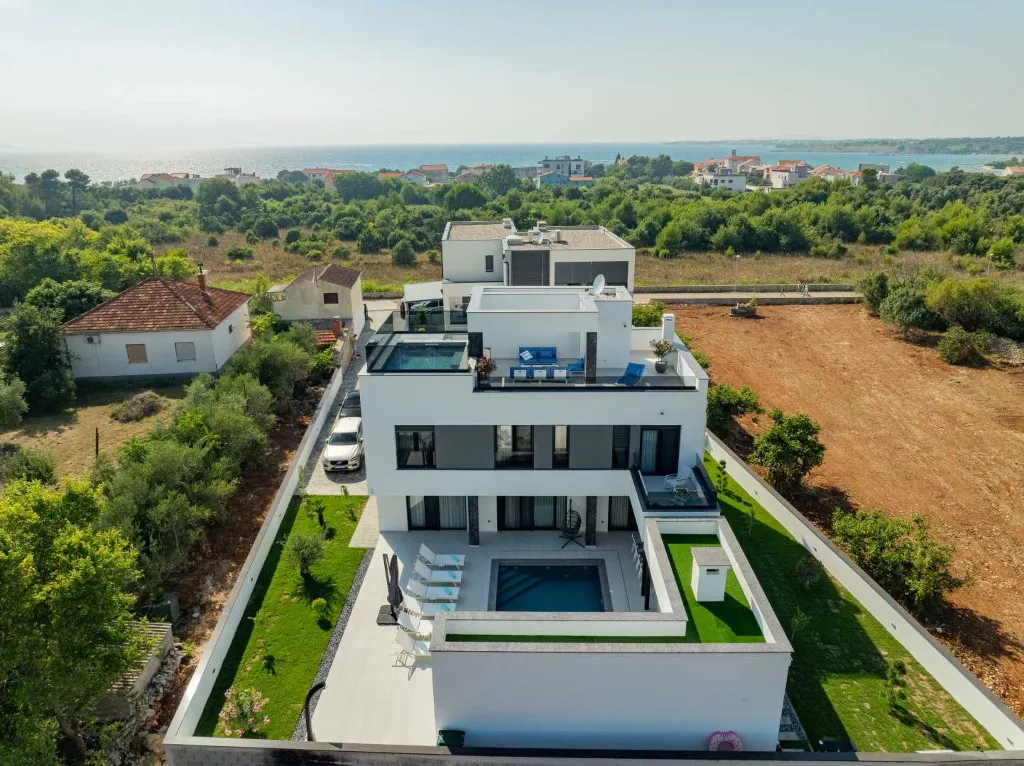 Zaton Villa with Sauna and Two Swimming Pools