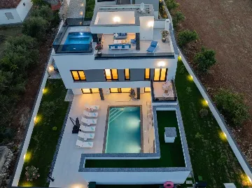 Zaton Villa with Sauna and Two Swimming Pools