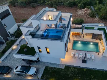 Zaton Villa with Sauna and Two Swimming Pools