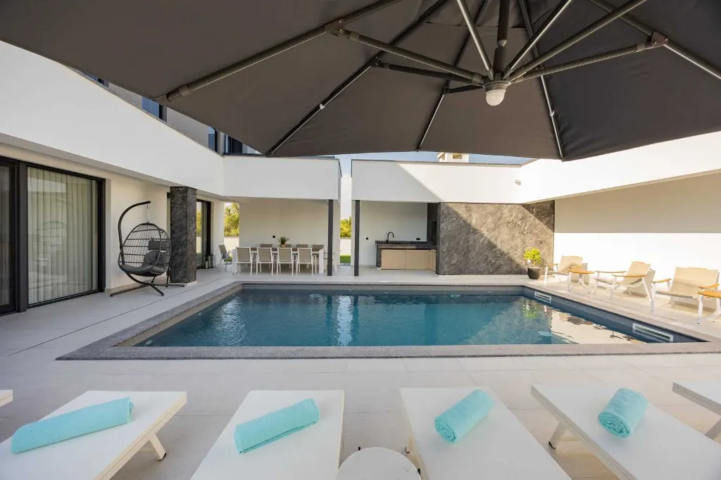 Zaton Villa with Sauna and Two Swimming Pools
