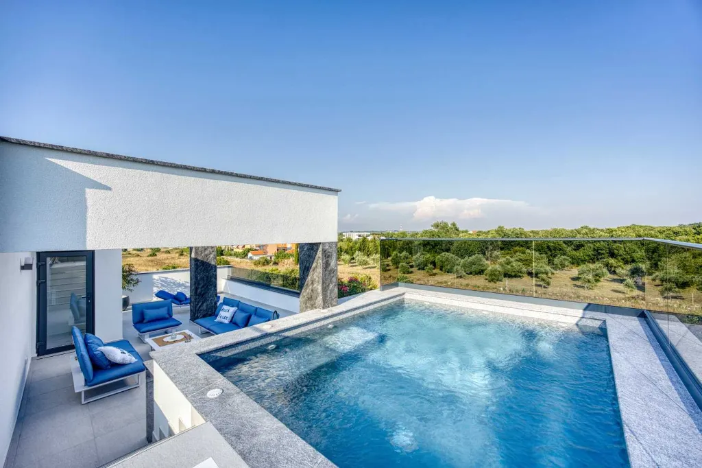 Zaton Villa with Sauna and Two Swimming Pools